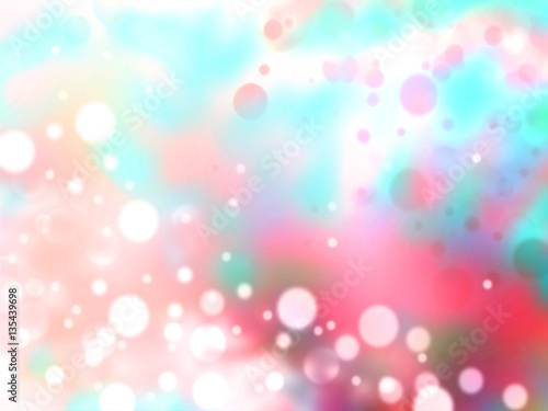 Blue and pink gradient abstract background and bokeh effect