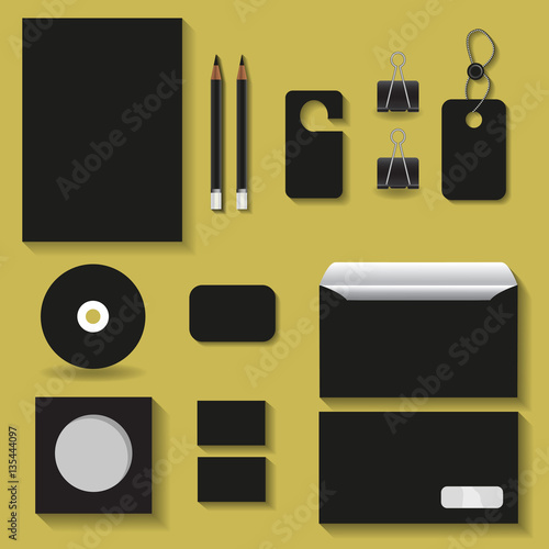 Black mock ups/templates for business.