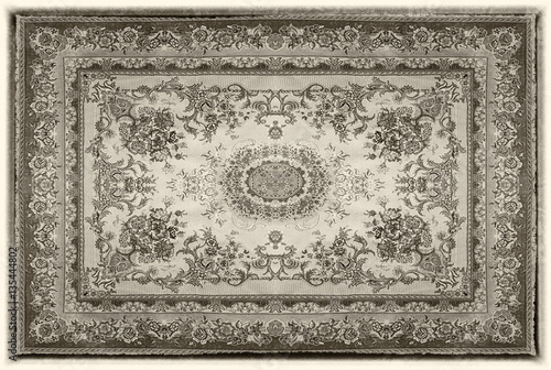 Persian Carpet Texture, abstract ornament. Round mandala pattern