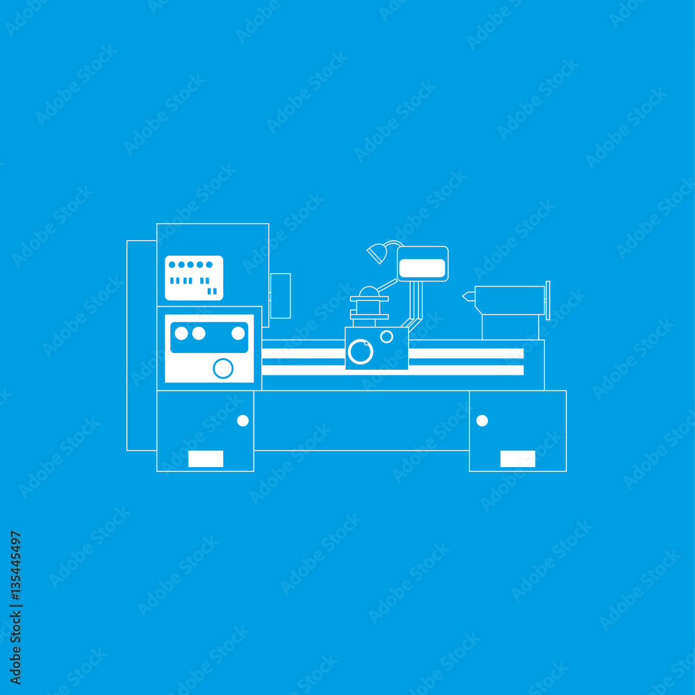 Industrial equipment. Machine. Vector icon. Industrial equipment. Machine. Vector icon.