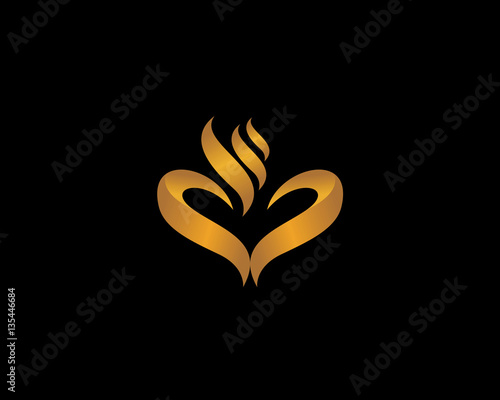 Heart Icon vector logo template