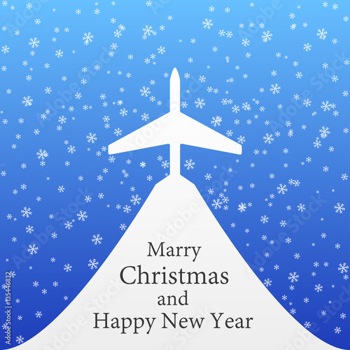 Plane. Marry Christmas and Happy New Year