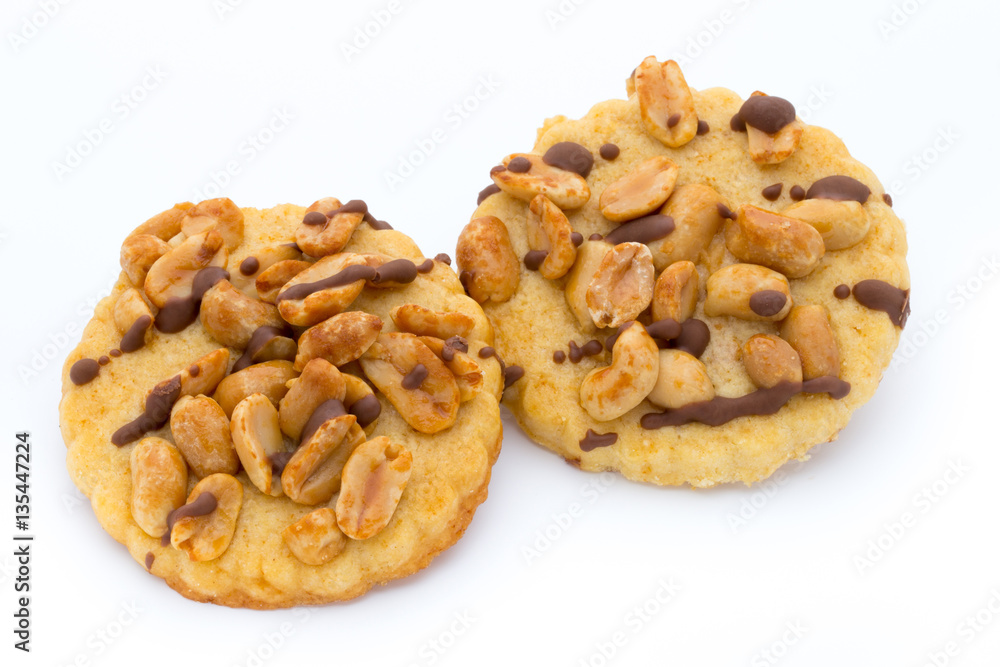 Cookies nuts on the isolated on white background. Cookies nuts on the isolated on white background.