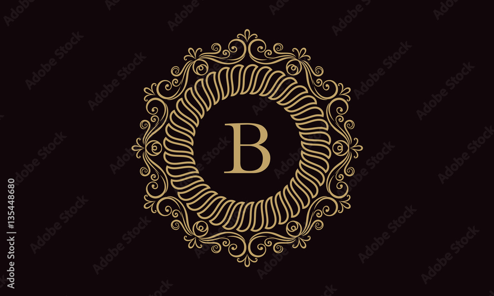 Naklejka premium B Letter Crest Logo