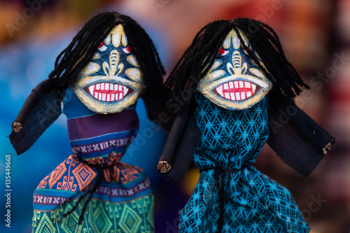 ghost doll made from coconut as souvenir for ghost festival in thailand