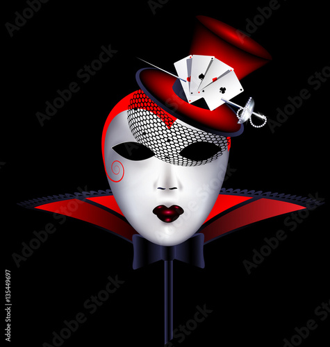 mask red dame