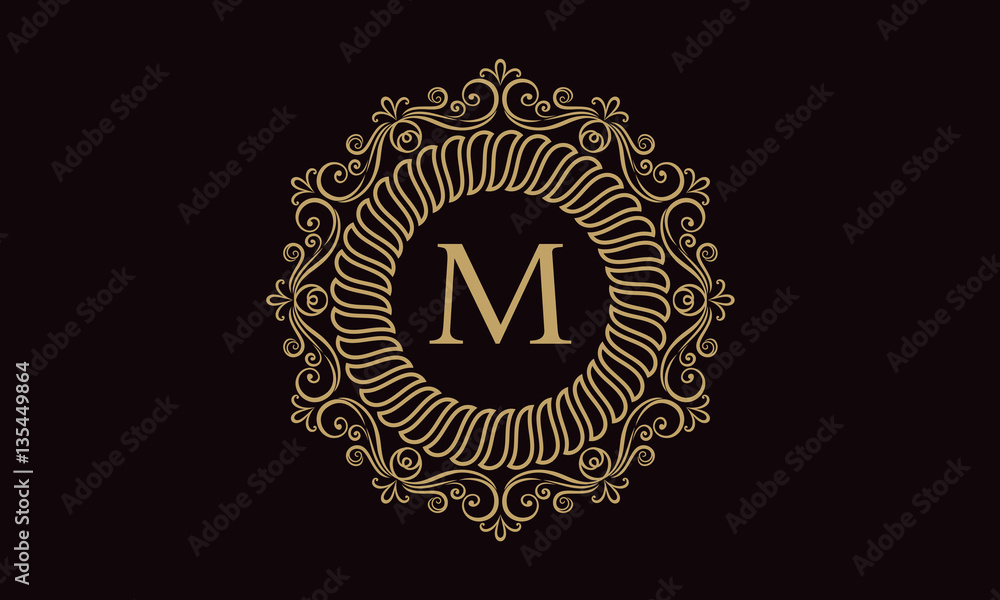M Letter Crest Logo