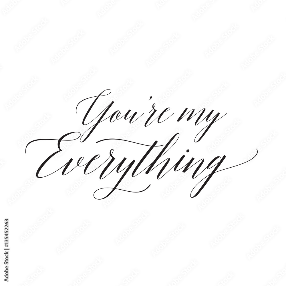 You are my everything calligraphy Stock Vector | Adobe Stock