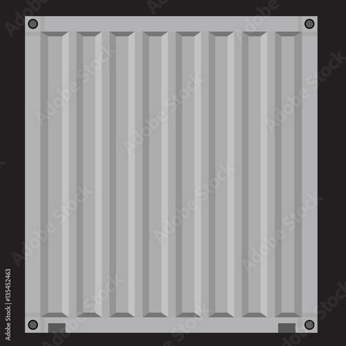 Wallpaper Mural Cargo container for shipping with flat solid color design Torontodigital.ca
