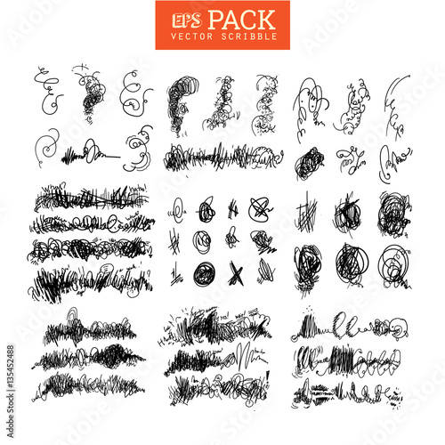 Pack of scribble elements. You can use it as brush