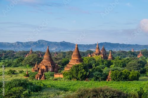 Bagan pagodas and temples in a beautiful morning  Bagan ancient