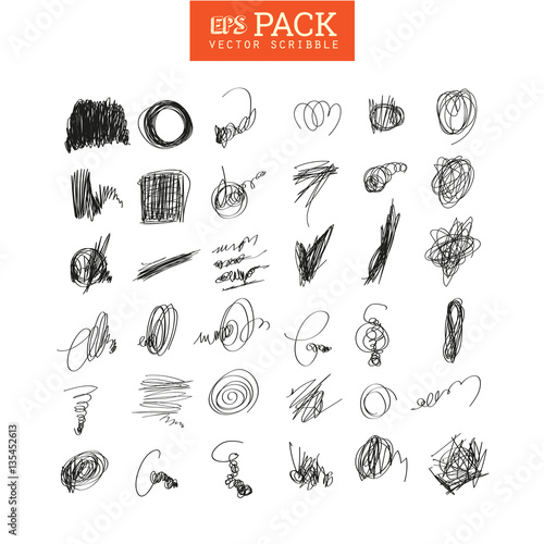 Pack of scribble elements. You can use it as brush