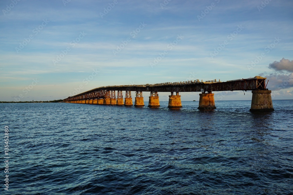 Zerstörte Eisenbahnbrücke auf den Florida Keys, Florida