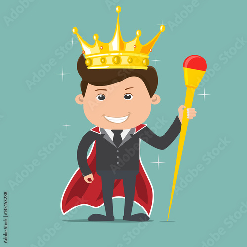 King businessman - vector illustration