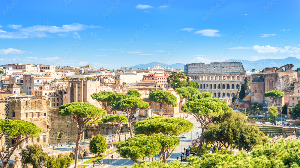 Cityscape of Rome, Italy