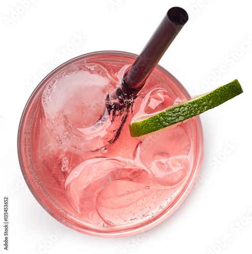 Pink soda drink photo