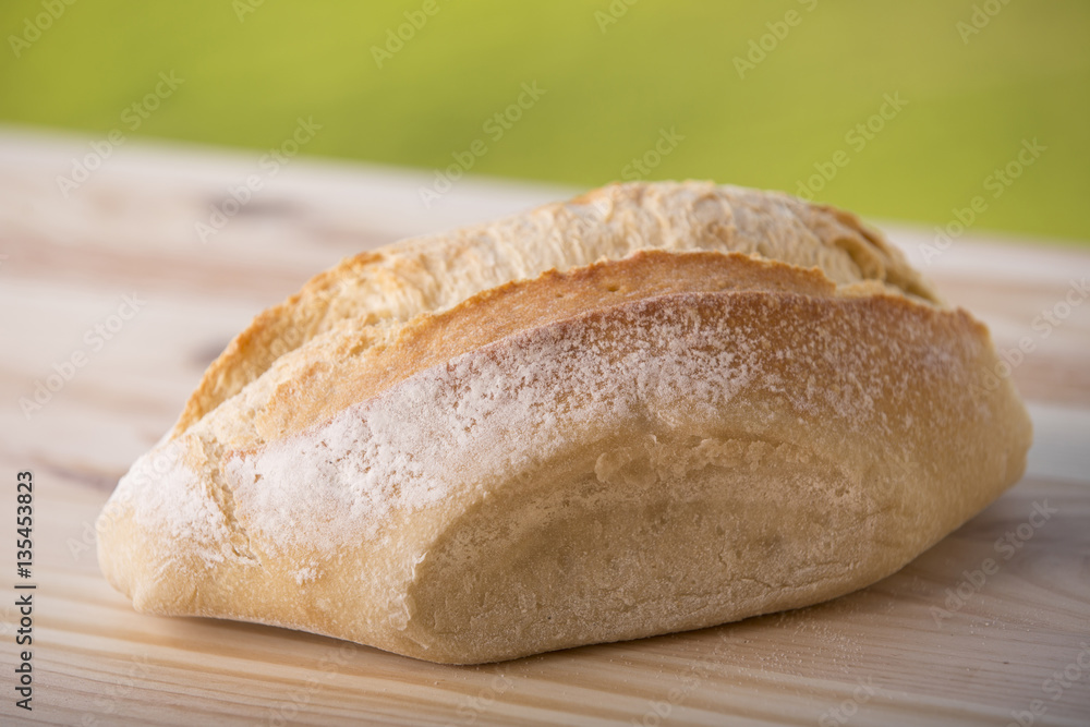 bread on wooden table