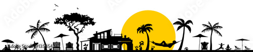 Silhouette Finca am Strand