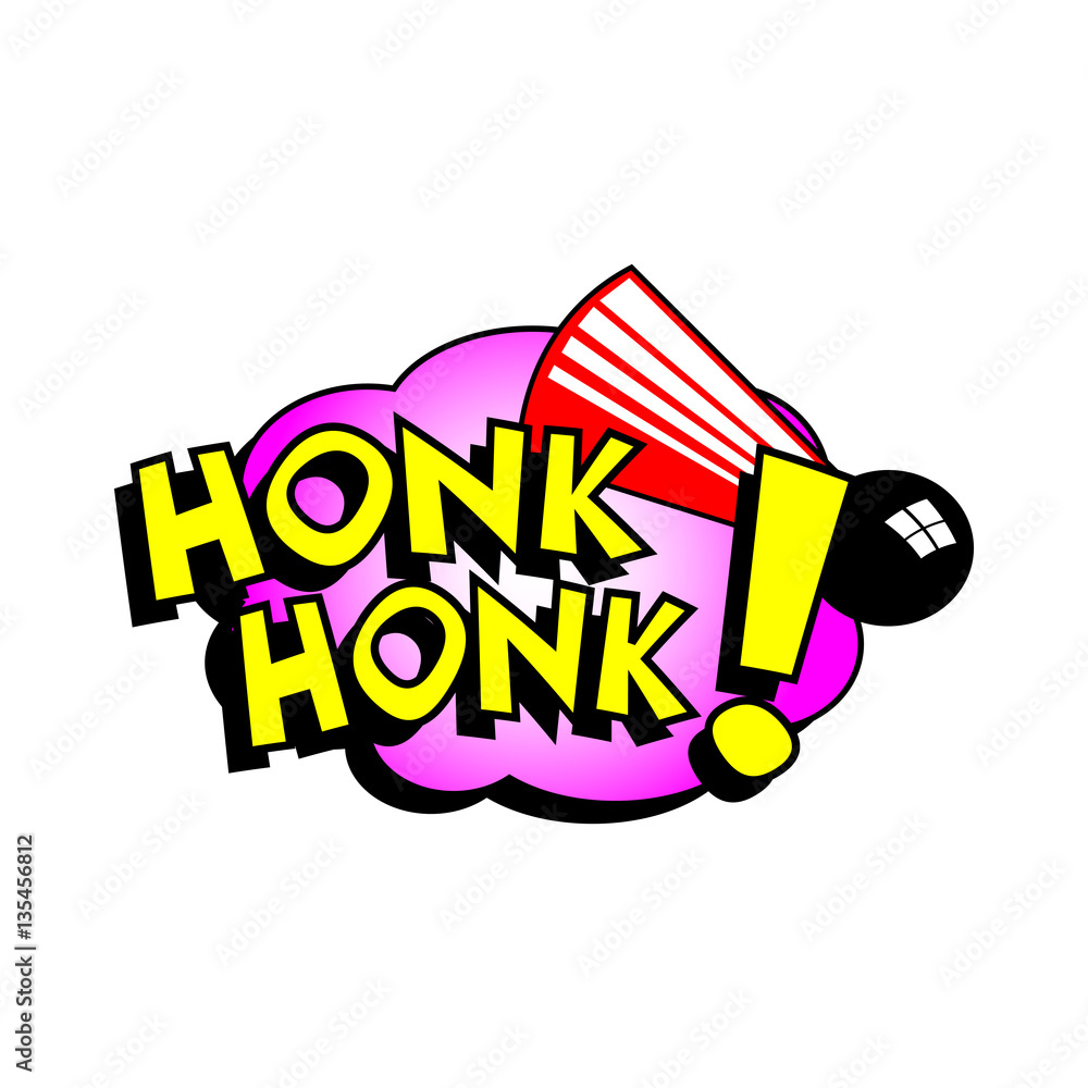 Cartoon Honk Honk Sound Stock Vector Adobe Stock