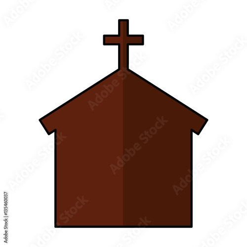 church silhouette isolated icon vector illustration design