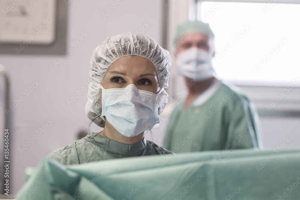 Portrait of operating room nurse Portrait of operating room nurse