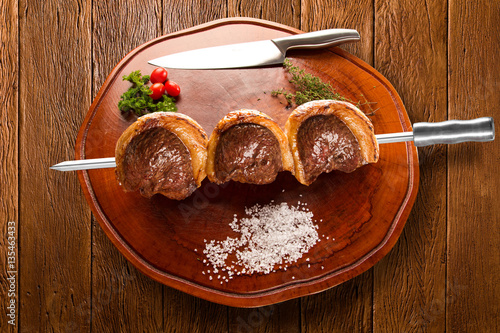 Obraz na płótnie Picanha, traditional Brazilian barbecue. w salonie