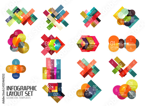 Set of buiness infographics templates