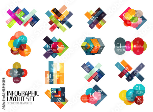 Set of buiness infographics templates