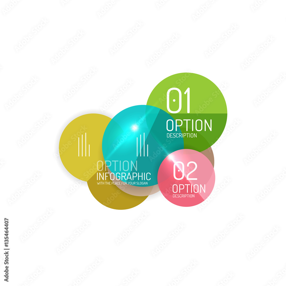 Geometric abstract composition with text and options Geometric abstract composition with text and options