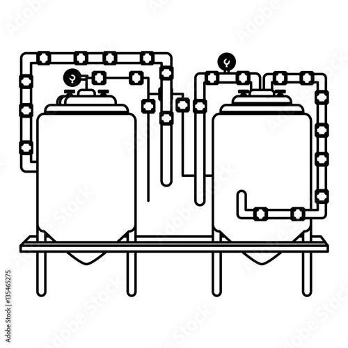 figure beer tanks icon image design, vector illustration