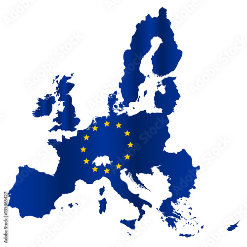 simple all european union countries in one map eps10