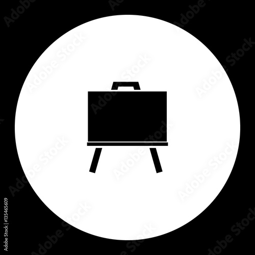 one isolated school black chalk board icon eps10