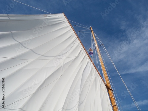 Photos Sail and Mast on Blue