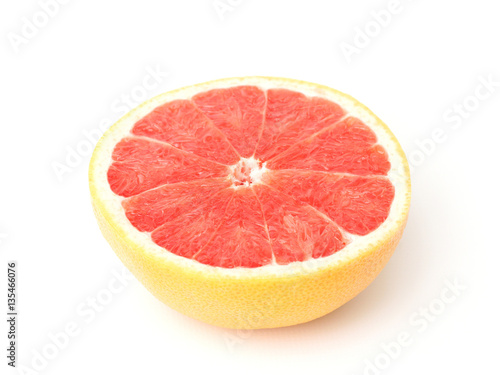 pink grapefruit on a white background