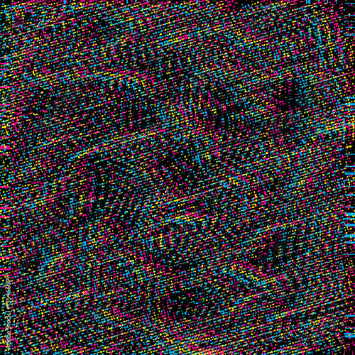 particles CMYK glitch art background .