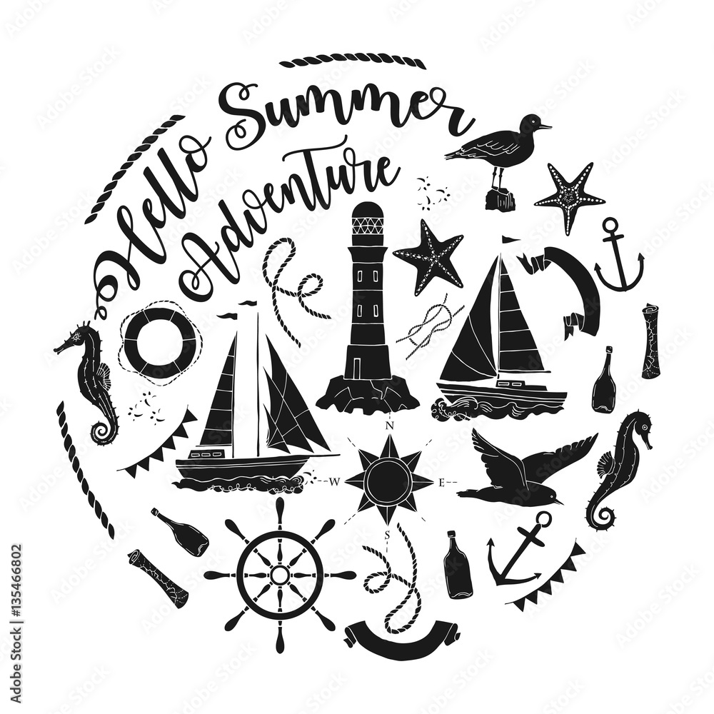 Nautical sea composition Nautical sea composition