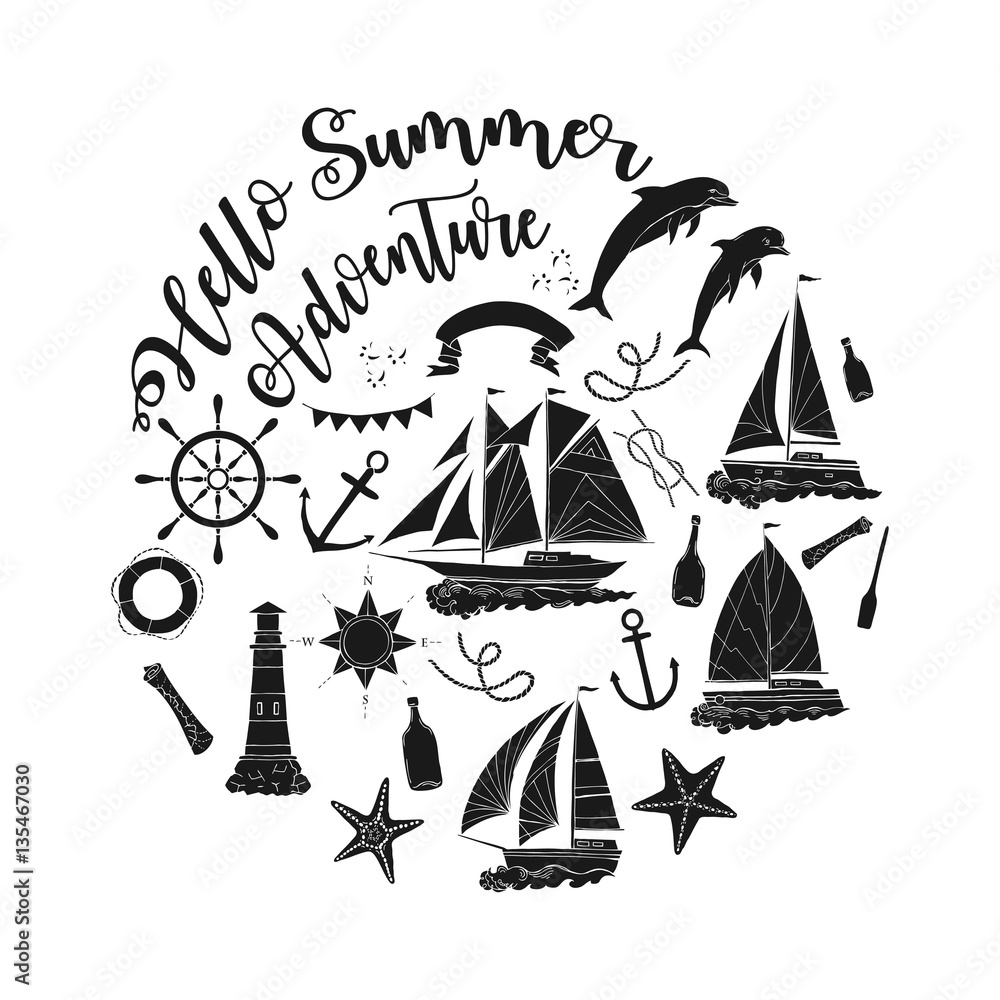 Nautical sea composition Nautical sea composition