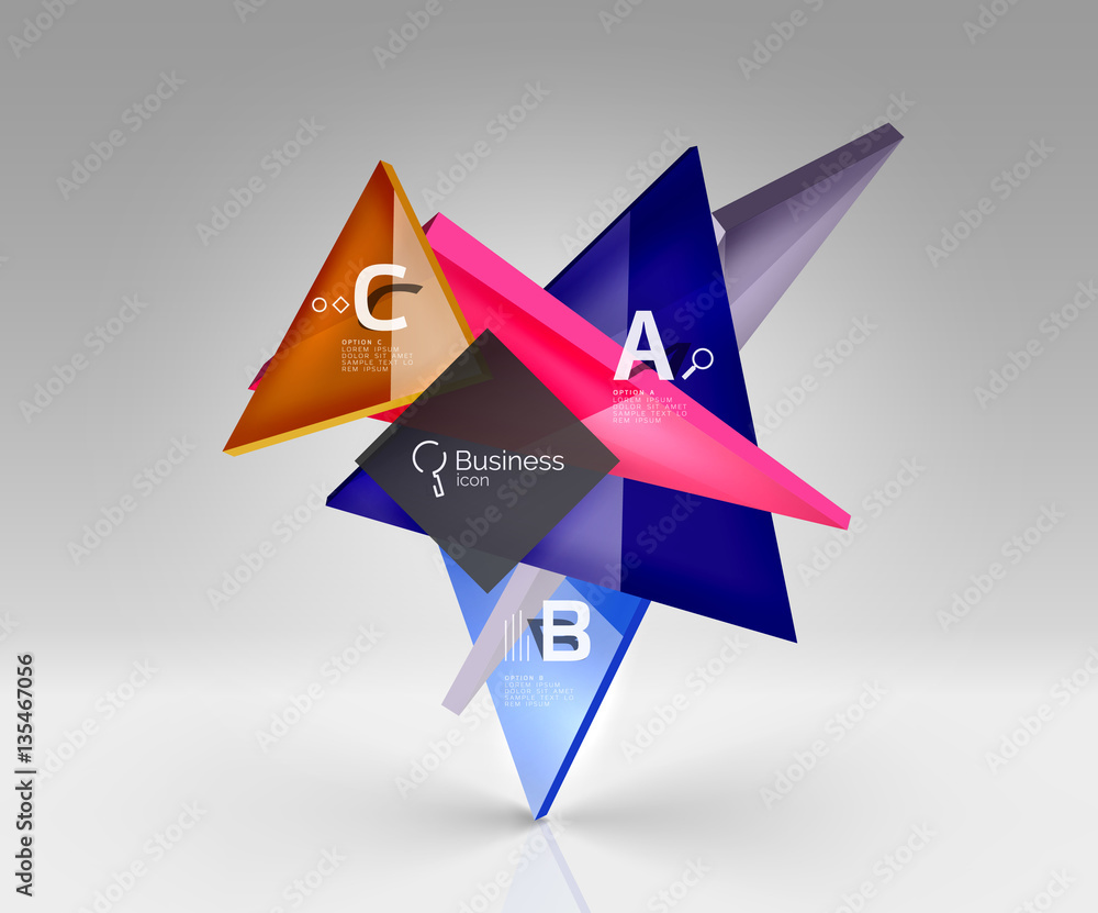 3d triangle modern composition 3d triangle modern composition