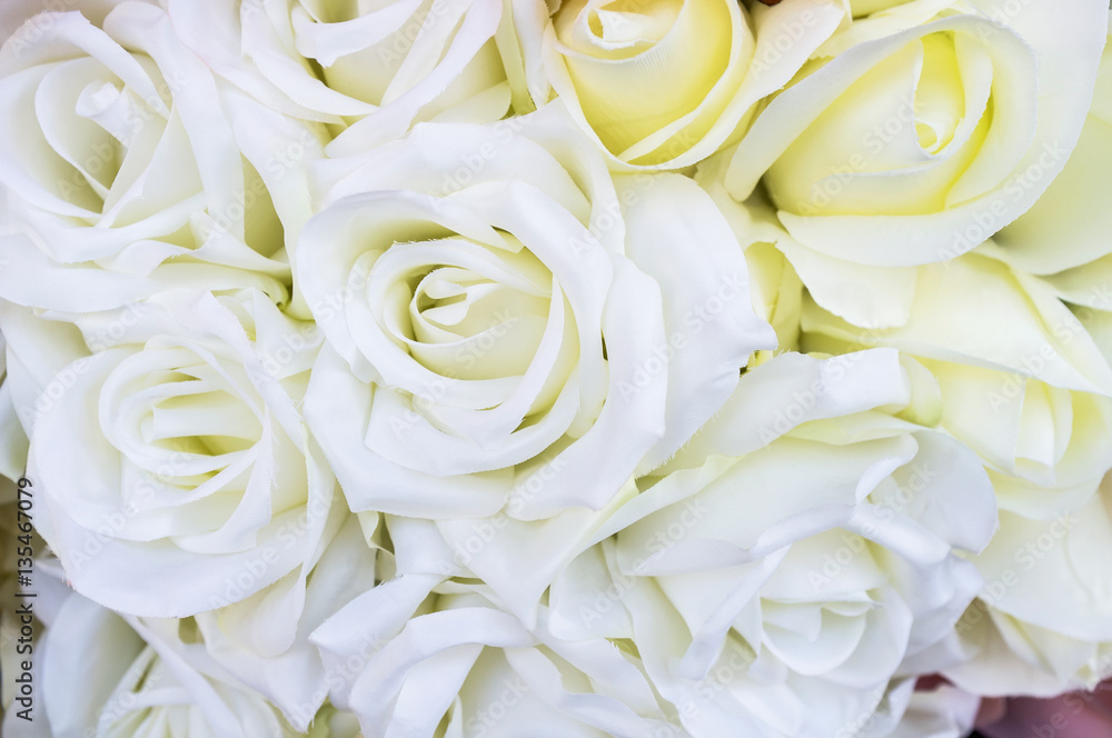 White fabric flowers background pattern lovely style. White fabric flowers background pattern lovely style.