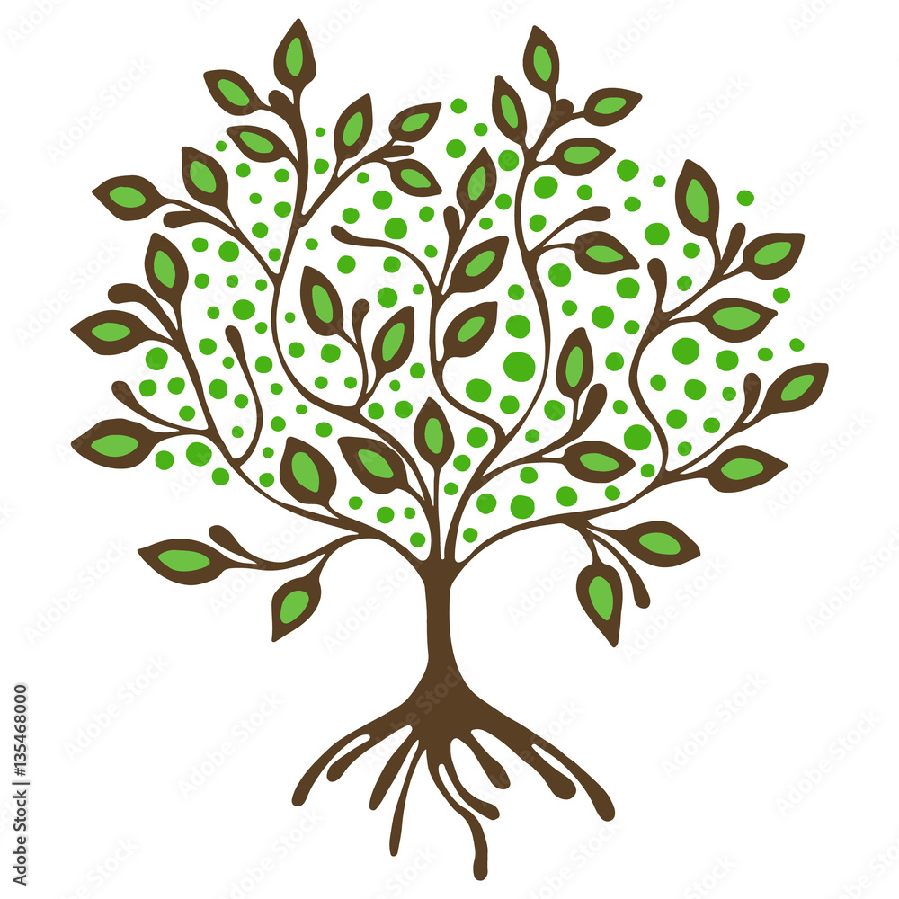 Vector hand drawn illustration, decorative ornamental stylized tree. Hand drawing colorful artistic silhouette. Graphic vector illustration. Decorative artistic ornamental wood Vector hand drawn illustration, decorative ornamental stylized tree. Hand drawing colorful artistic silhouette. Graphic vector illustration. Decorative artistic ornamental wood