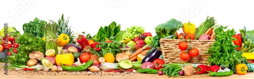 Panel kuchenny z motywem Organic vegetables and fruits