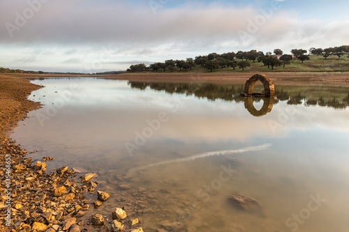 Landscape in the Natural Park of Cornalvo. Extremadura. Spain. photo