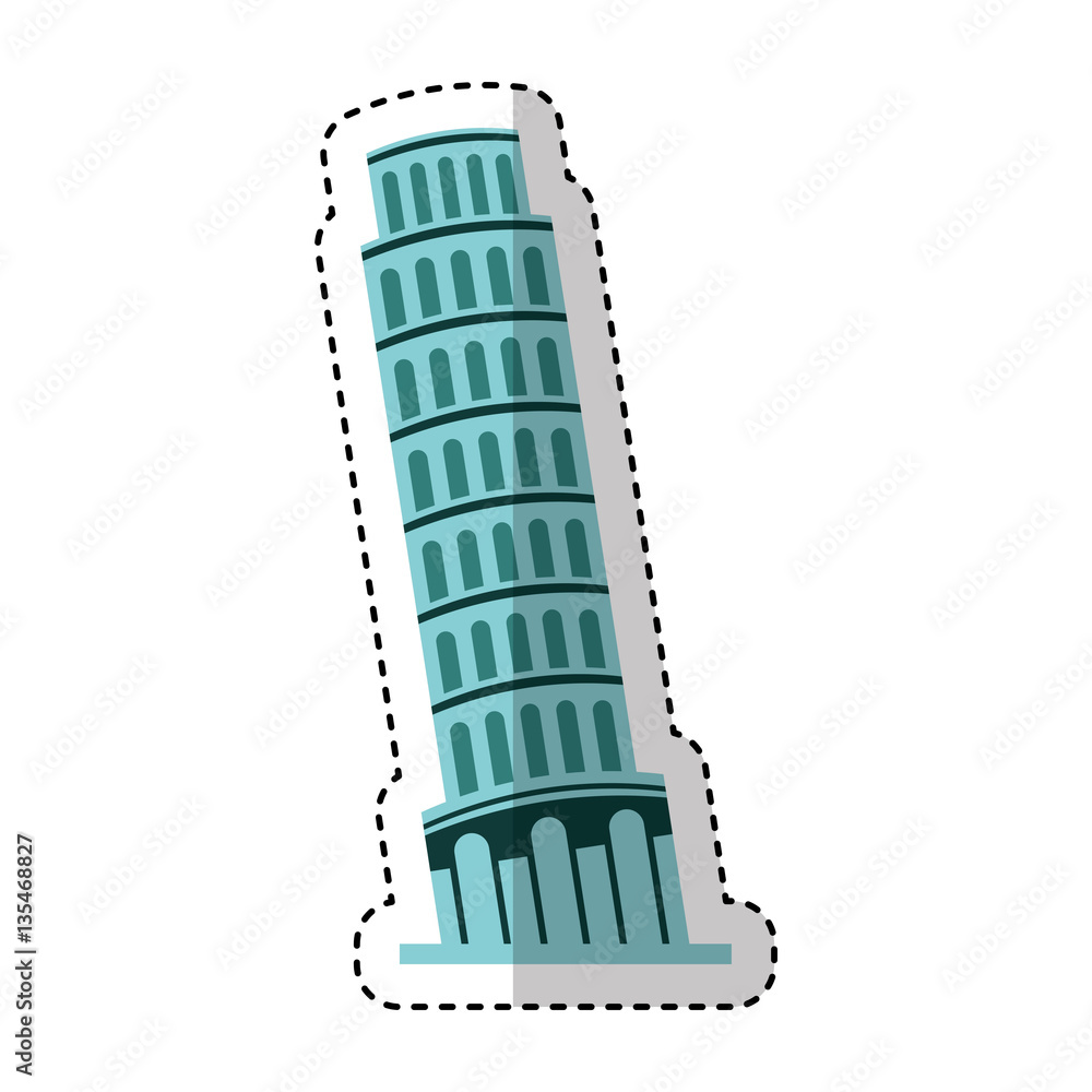 piza tower isolated icon vector illustration design