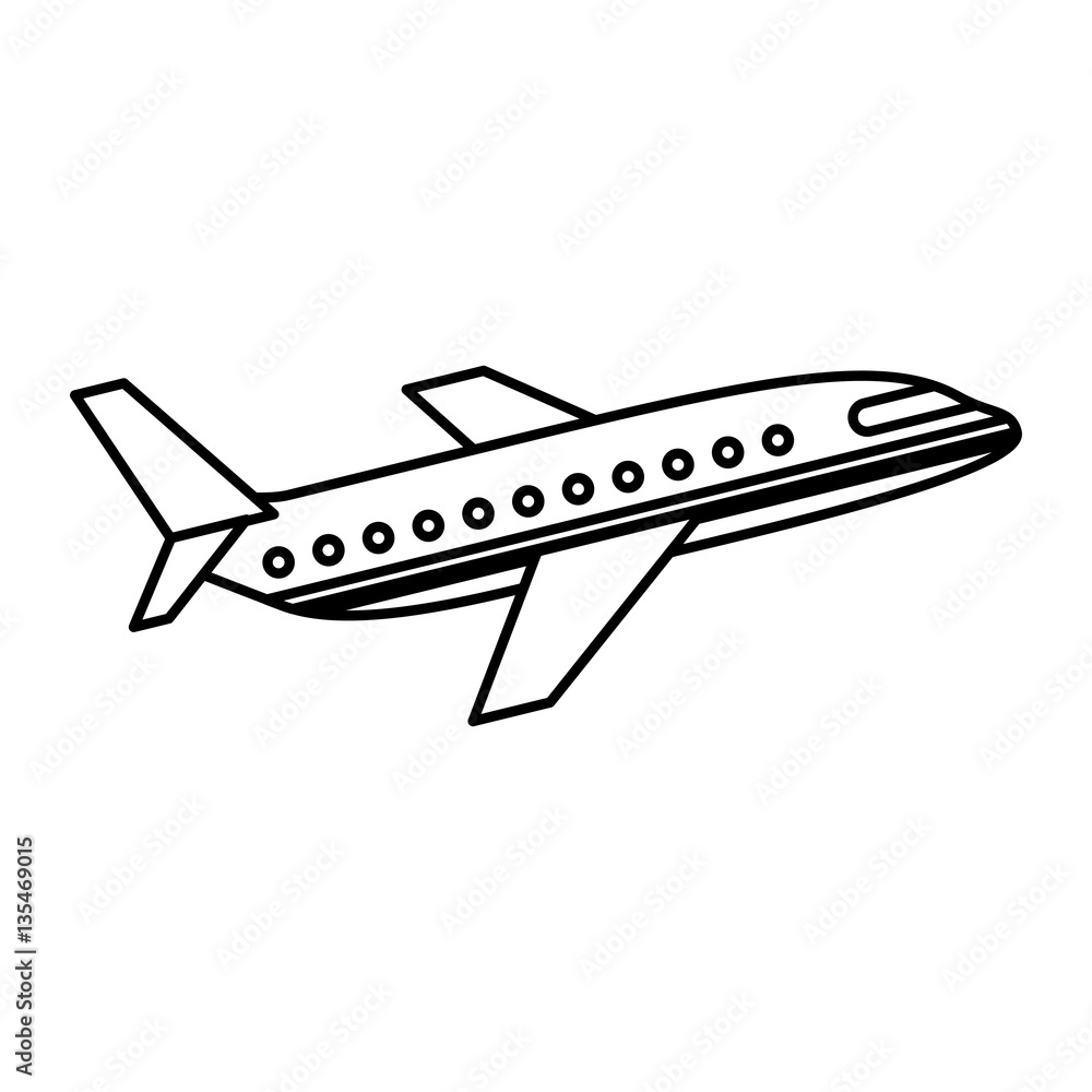 airplane flying isolated icon vector illustration design