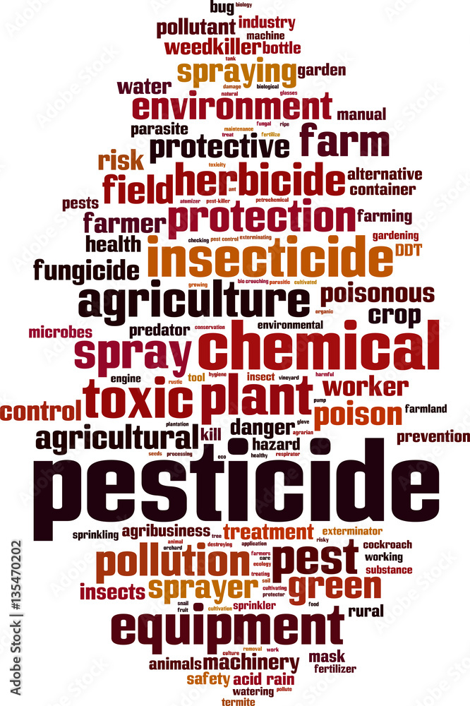 Pesticide word cloud concept. Vector illustration