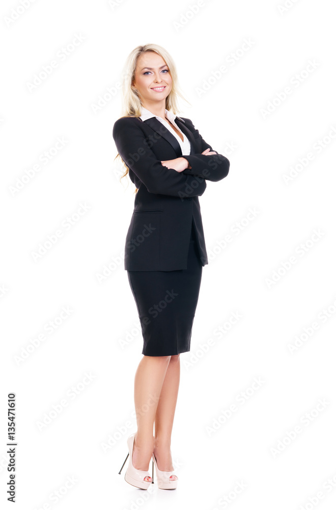 Young, confident, successful and beautiful business woman isolat Young, confident, successful and beautiful business woman isolat