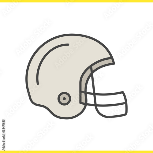 American football helmet color icon