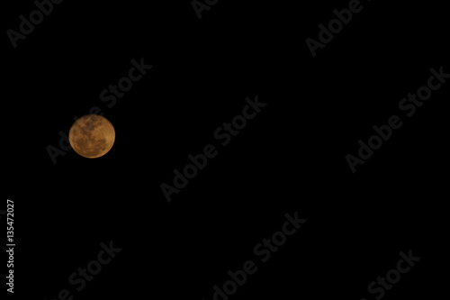 Moon in a dark sky