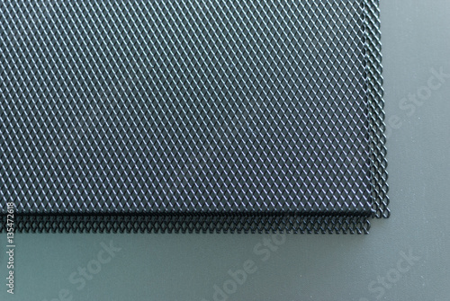 Expanded metal mesh panel close up