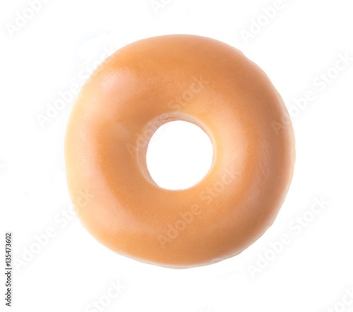 Glazed Donut Isolated on a White Background